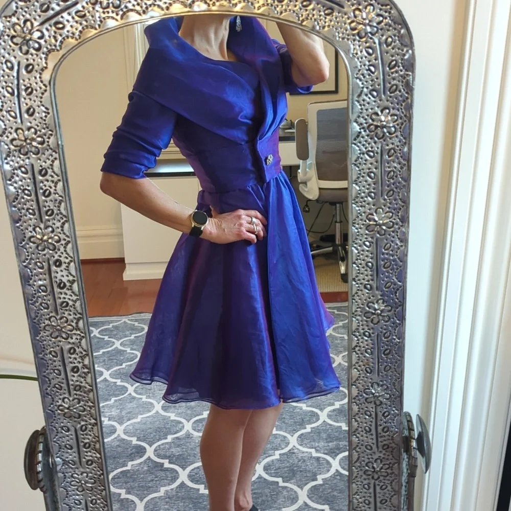 Iridescent Vintage Cocktail Dress - Picture 1 of 7